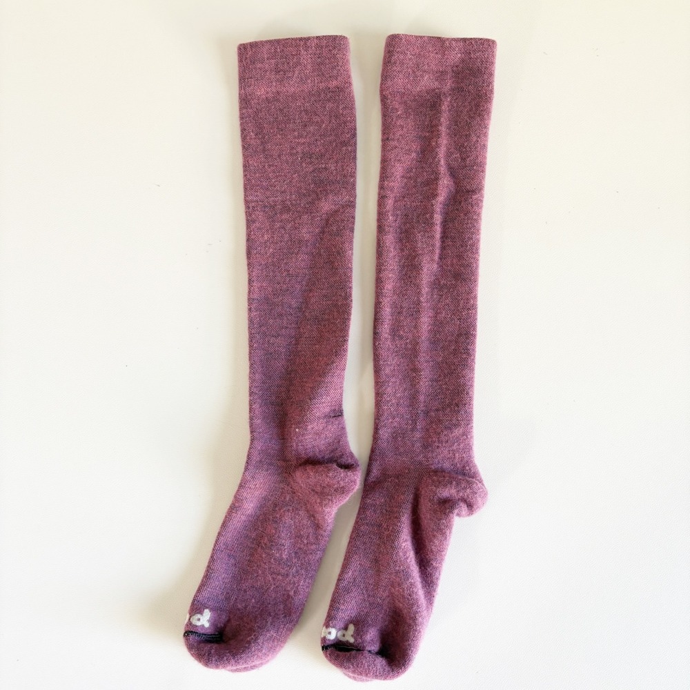 Pacas Womens Purple Heathered Alpaca Blend Cozycore Knee High Socks M-L